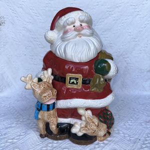 Santa W Bag Full Of Toys Cookie Jar RARE BUCHASE 2001